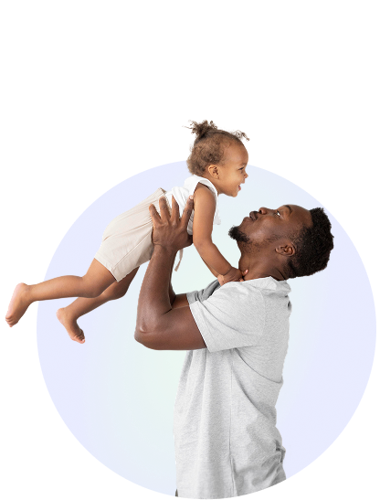 Father with little daughter